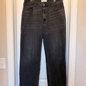Abercrombie & Fitch Black Washout High-Rise Jeans